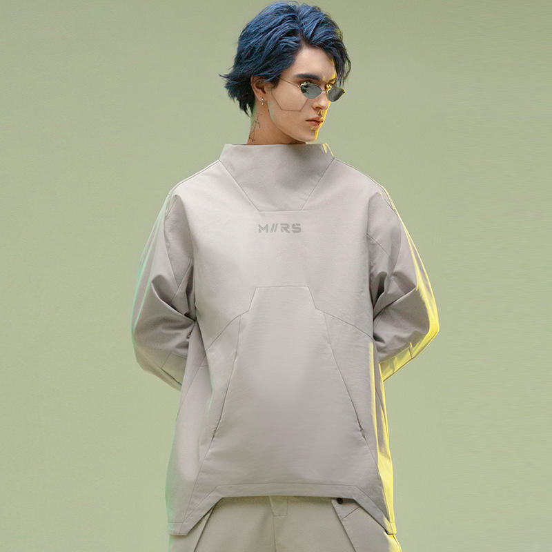 Men's And Women's Fashion Embedded Structure Vertical Cutting Pullover Coat