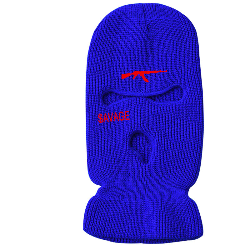 Three-hole Hat Knitted Facekini