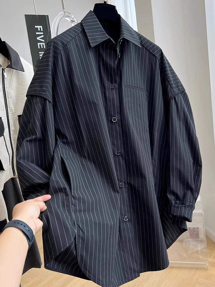 Unique Design Striped Shirt