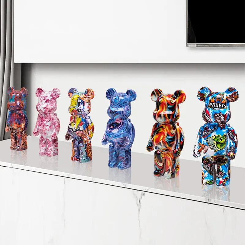 Graffiti Bear Figurine Home Decoration