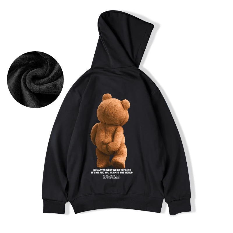 Kawaii Bear Graphic Printed Pullover Hoodies