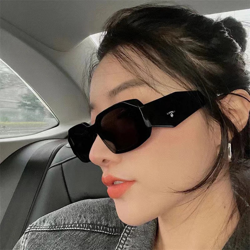 Retro High Quality Polygon Square Sunglasses