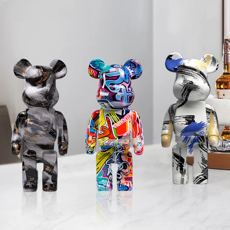 Graffiti Bear Figurine Home Decoration