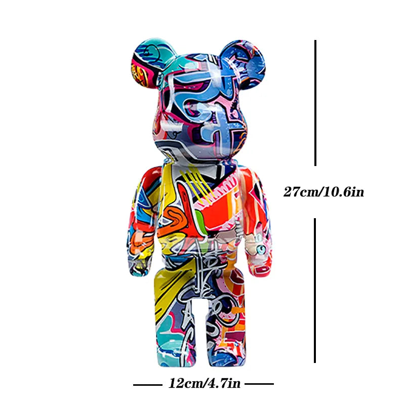 Graffiti Bear Figurine Home Decoration