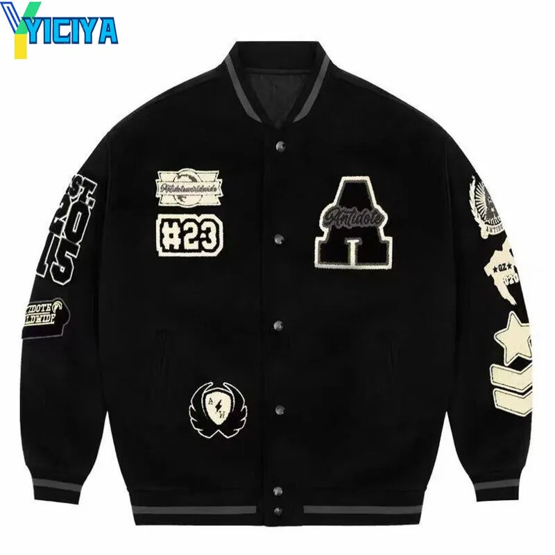 embroidery unisex bomber  Baseball Coats