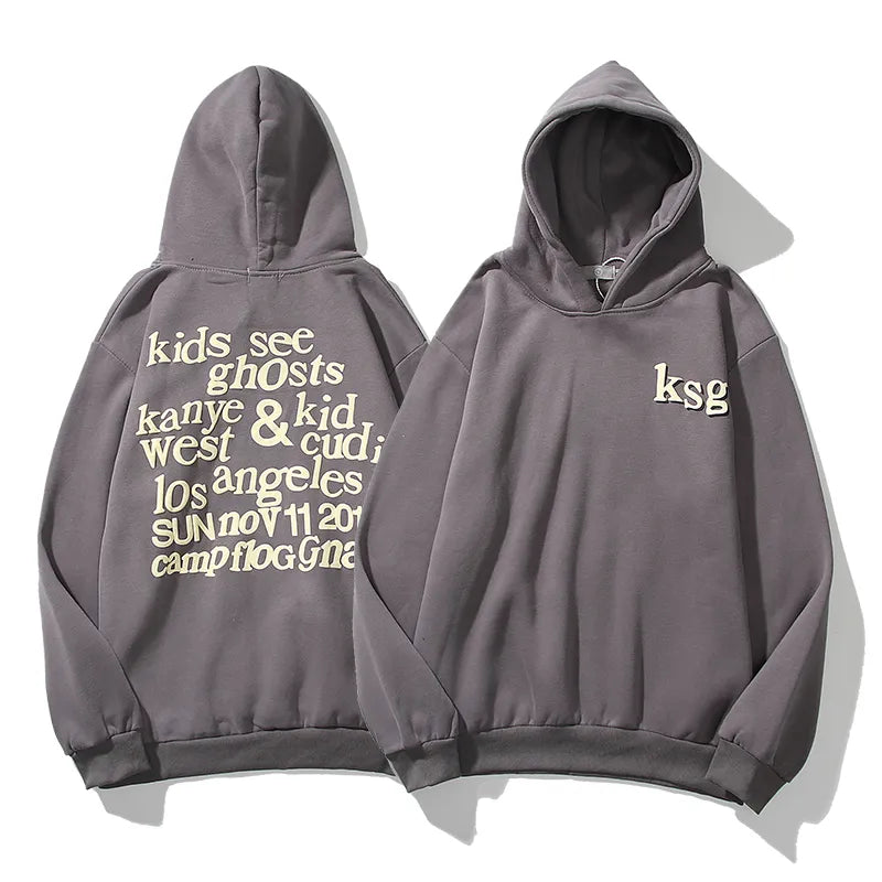 Kanye Oversized Pullover Fleece Hoodies