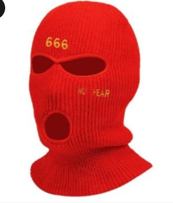 Three-hole Hat Knitted Facekini