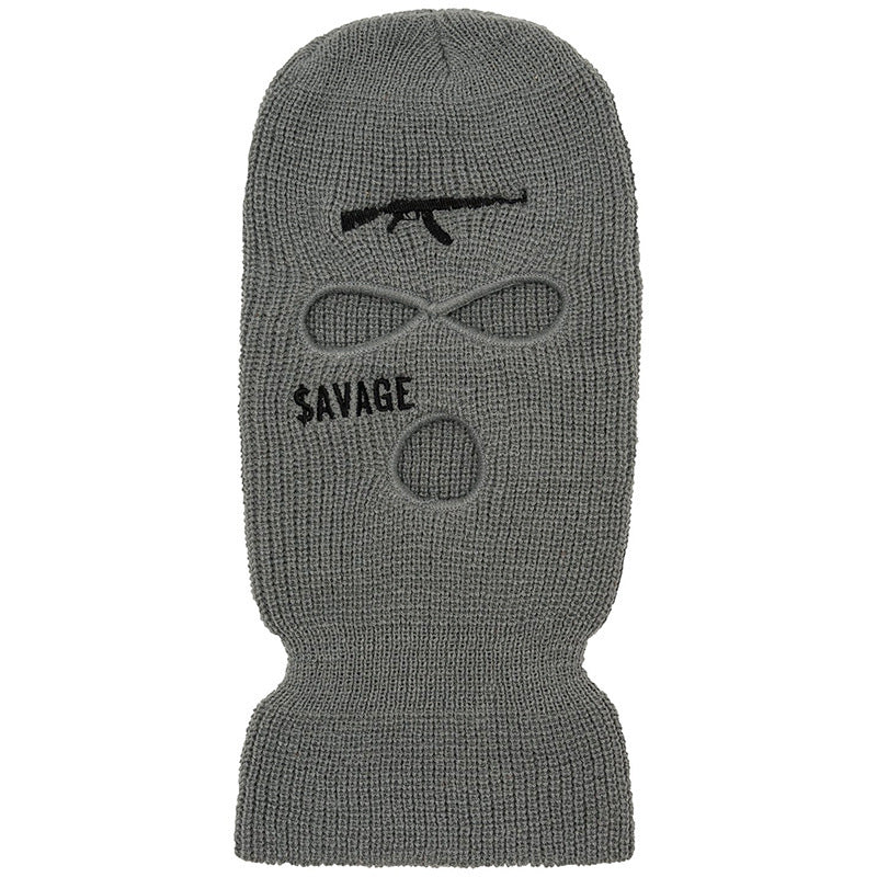 Three-hole Hat Knitted Facekini